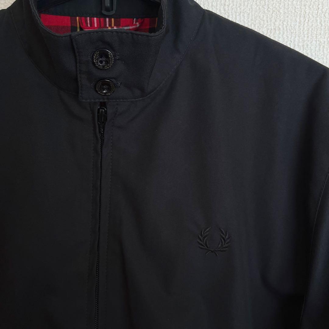 【送料無料】FRED PERRY ハリントン ジャケット 英国製 XS ブラック