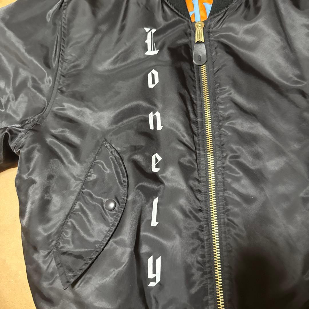 ち*め様 【激レア】 値下げ可Lonely論理 MA-1 フライトジャケット ブ