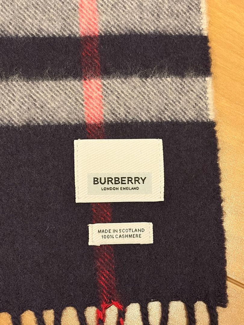 BURBERRY 【未使用に近い】チェック柄 カシミヤマフラー