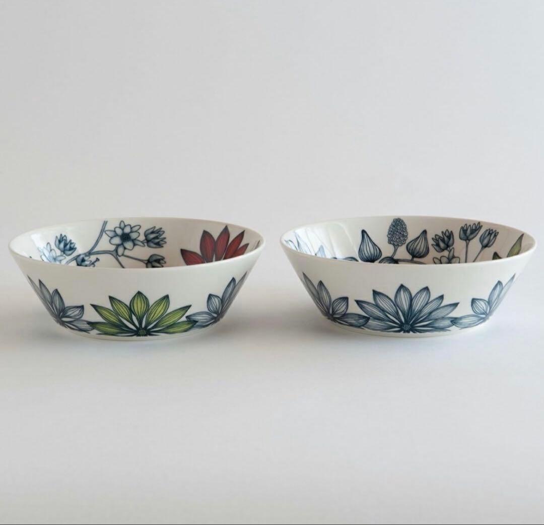 【未使用ロゴ入りシール付き】アラビア　ルノ　サマーレイ　ボウル17cmペア