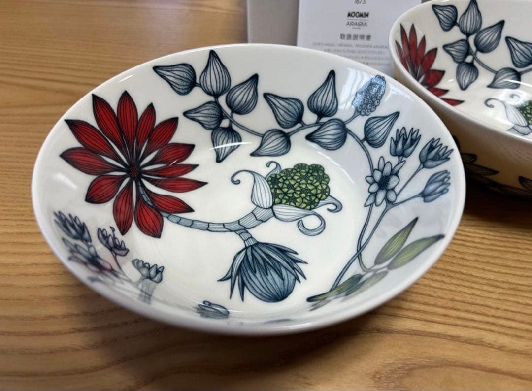 【未使用ロゴ入りシール付き】アラビア　ルノ　サマーレイ　ボウル17cmペア