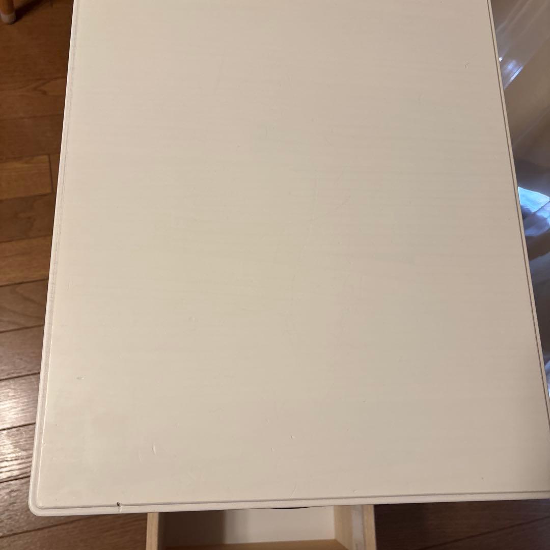 モモナチュラル　デスクワゴン　キャスター付き　ホワイト