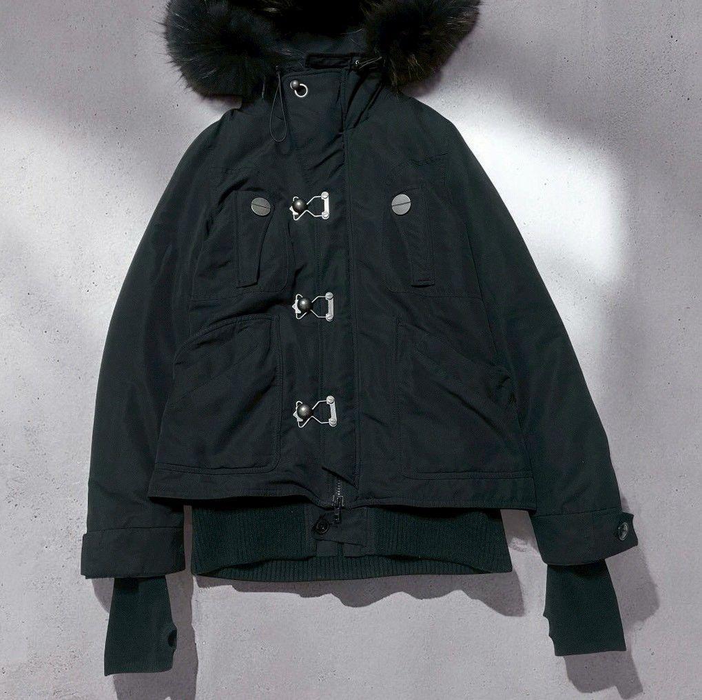 SLY　y2k N-3B グランジ ショートモッズコート ファー 黒