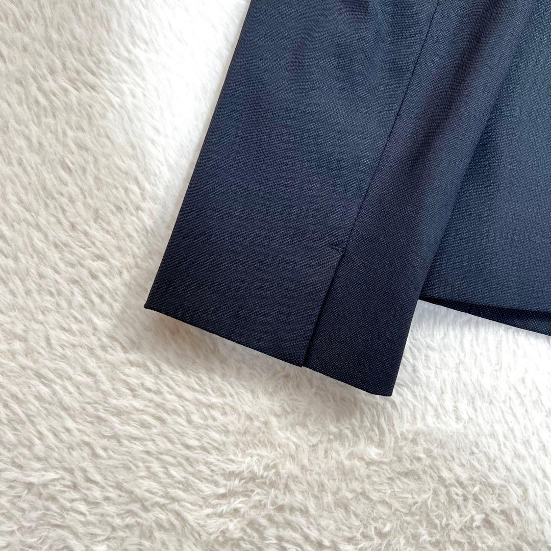 美品✨プラステ ノーカラージャケット パンツスーツ セットアップ ネイビー XS