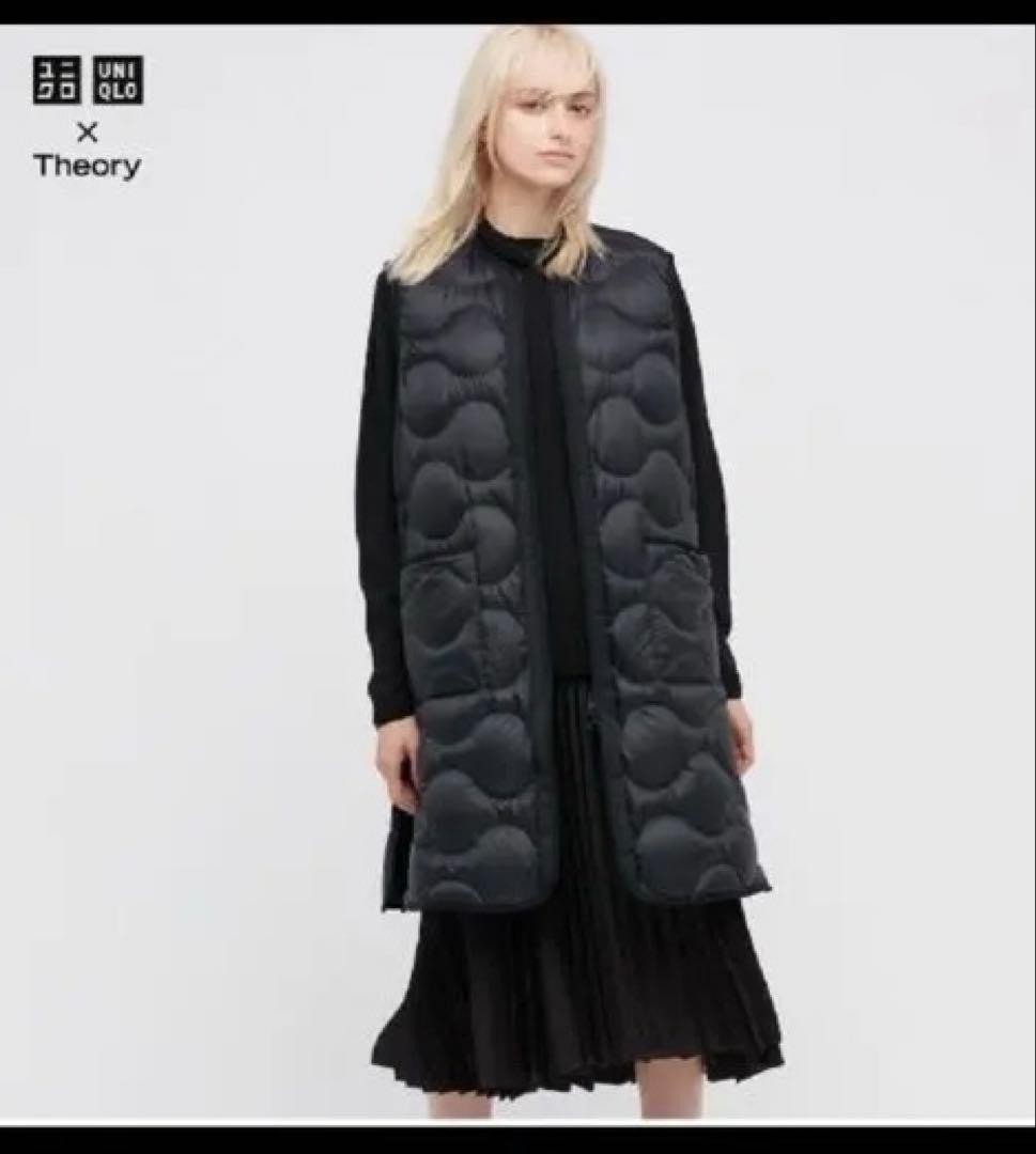 UNIQLO x Theory ウルトラライトダウンロングベスト ブラック