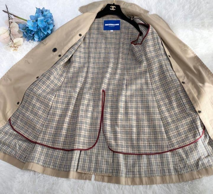 バーバリーブルーレーベル　トレンチコート　ロング　ノバチェック　ライナー