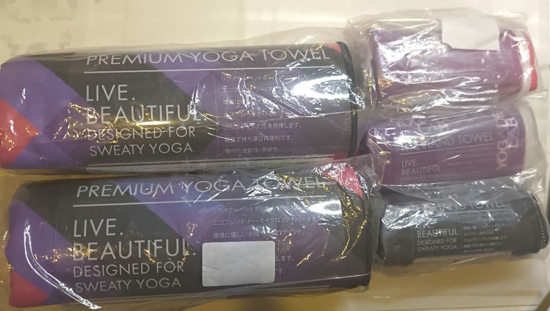 yoga design lab ヨガタオル2点　ハンドタオル3点