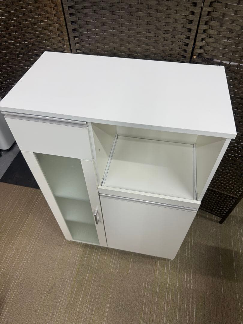 【美品】ニトリ　レンジ台　（フォルムN RE1275 WH）　レンジボード