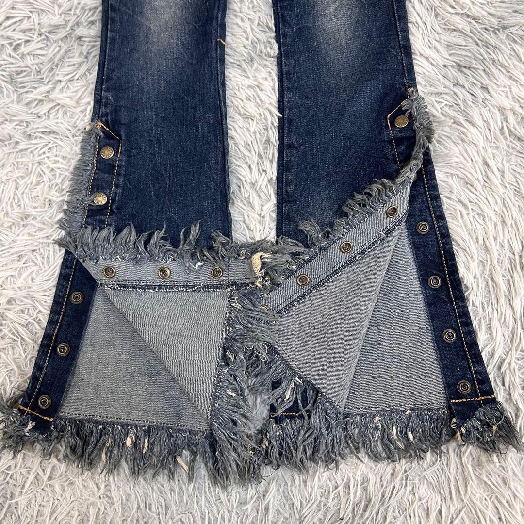 m6491【d.i.a ダイヤ】Y2K フレアデニムパンツ ストレッチ ギャル