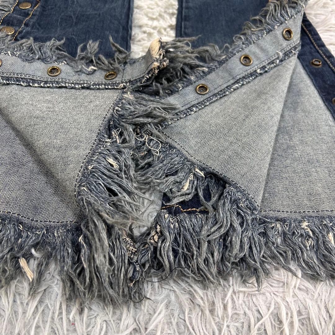 m6491【d.i.a ダイヤ】Y2K フレアデニムパンツ ストレッチ ギャル