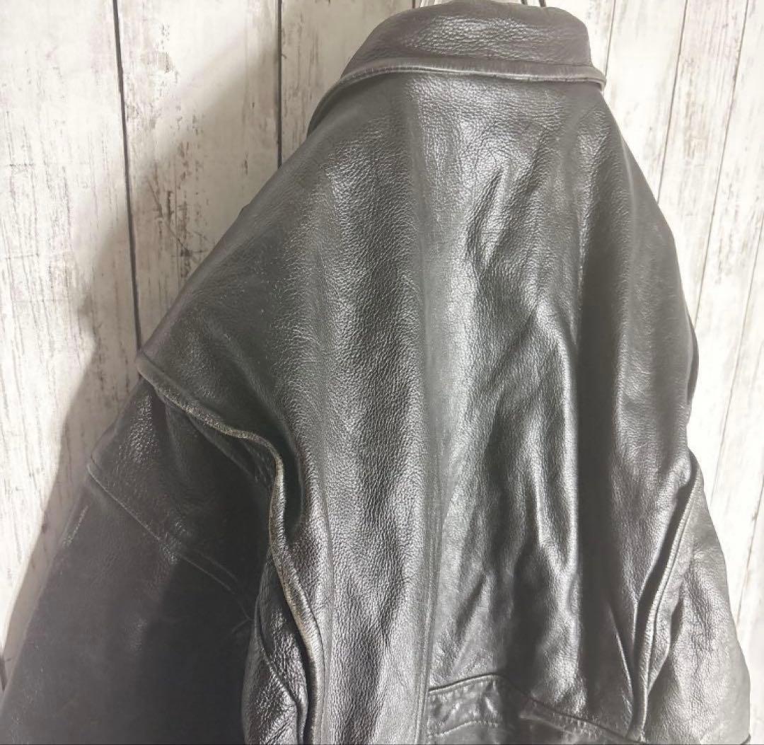 A-2 フライト ジャケット　リアルレザー（牛革）XXL ブラック