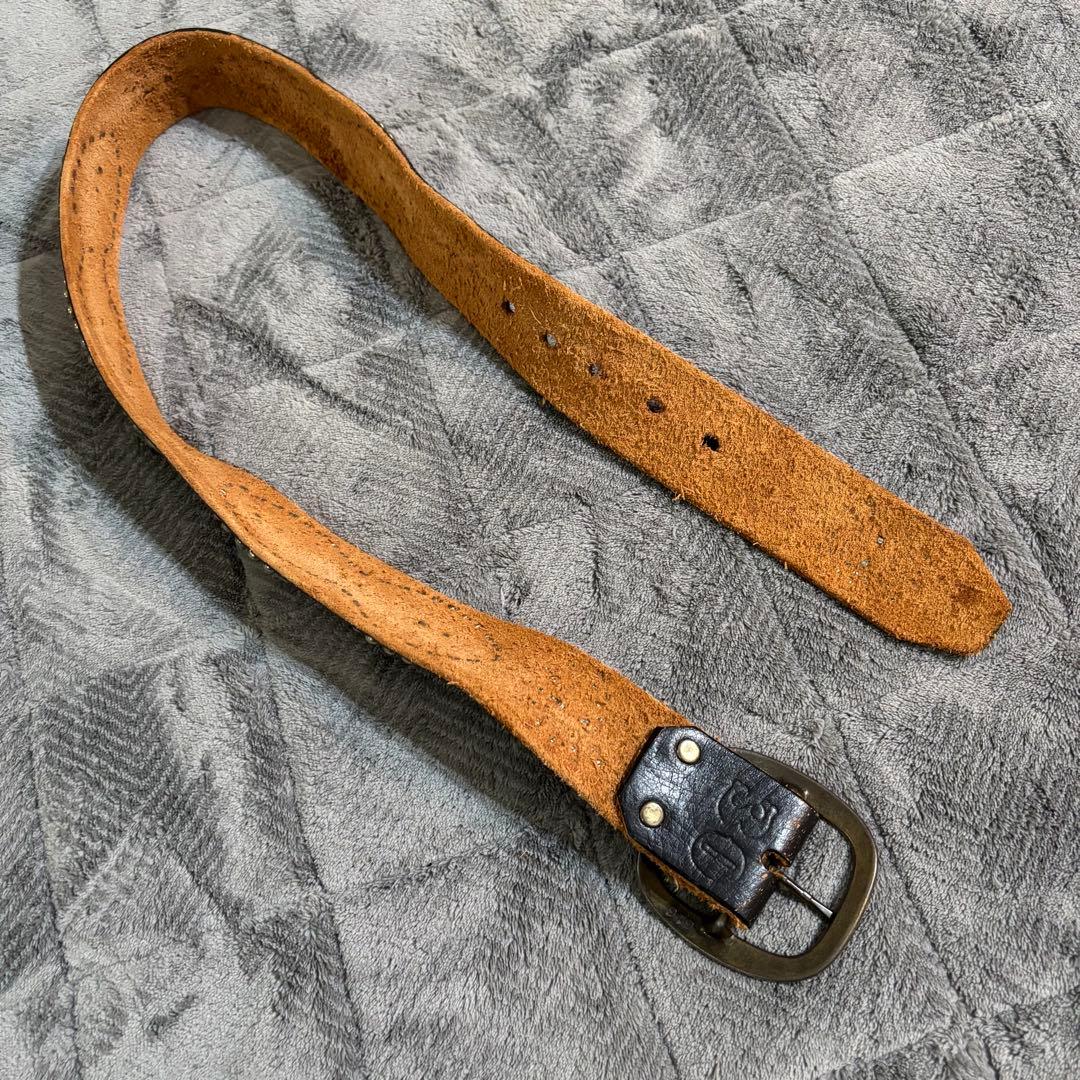 Y2K ローズボール購入　黒✖️スティングレイ　レザースタッズベルト　HTC