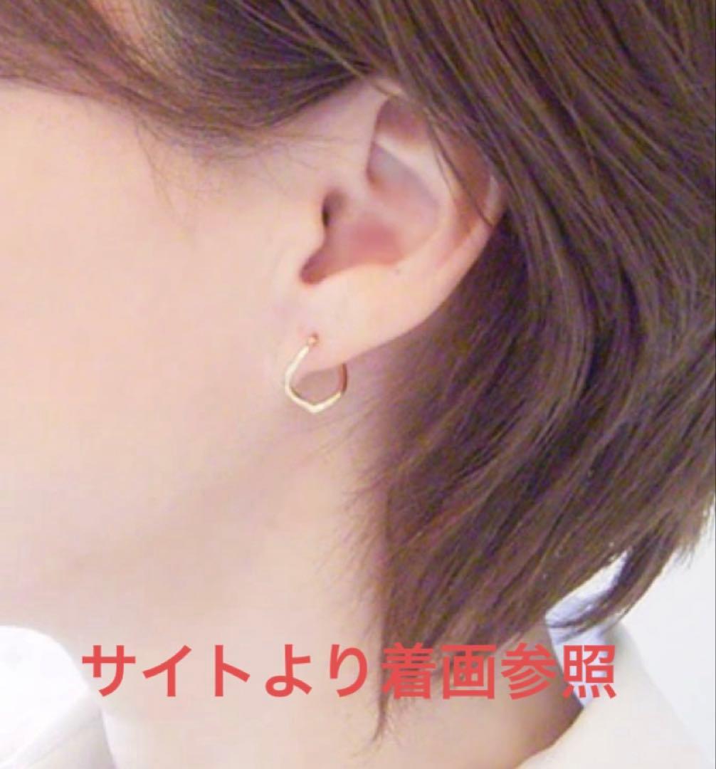 18金 ツイスト フープ ピアス k18 ゴールド 美品