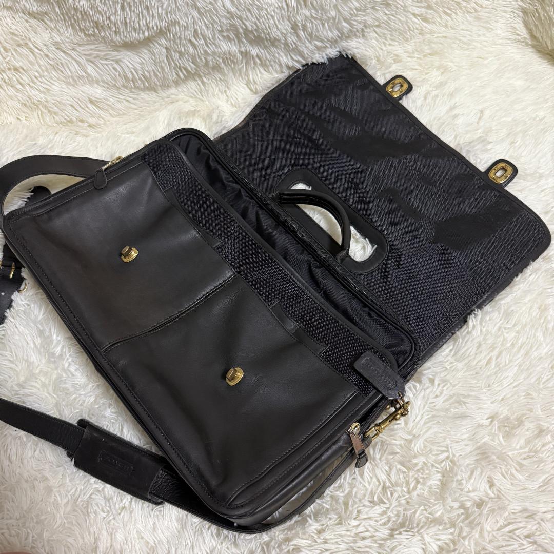 COACH オールドコーチ ショルダーバッグ ターンロック A4 2WAY 黒