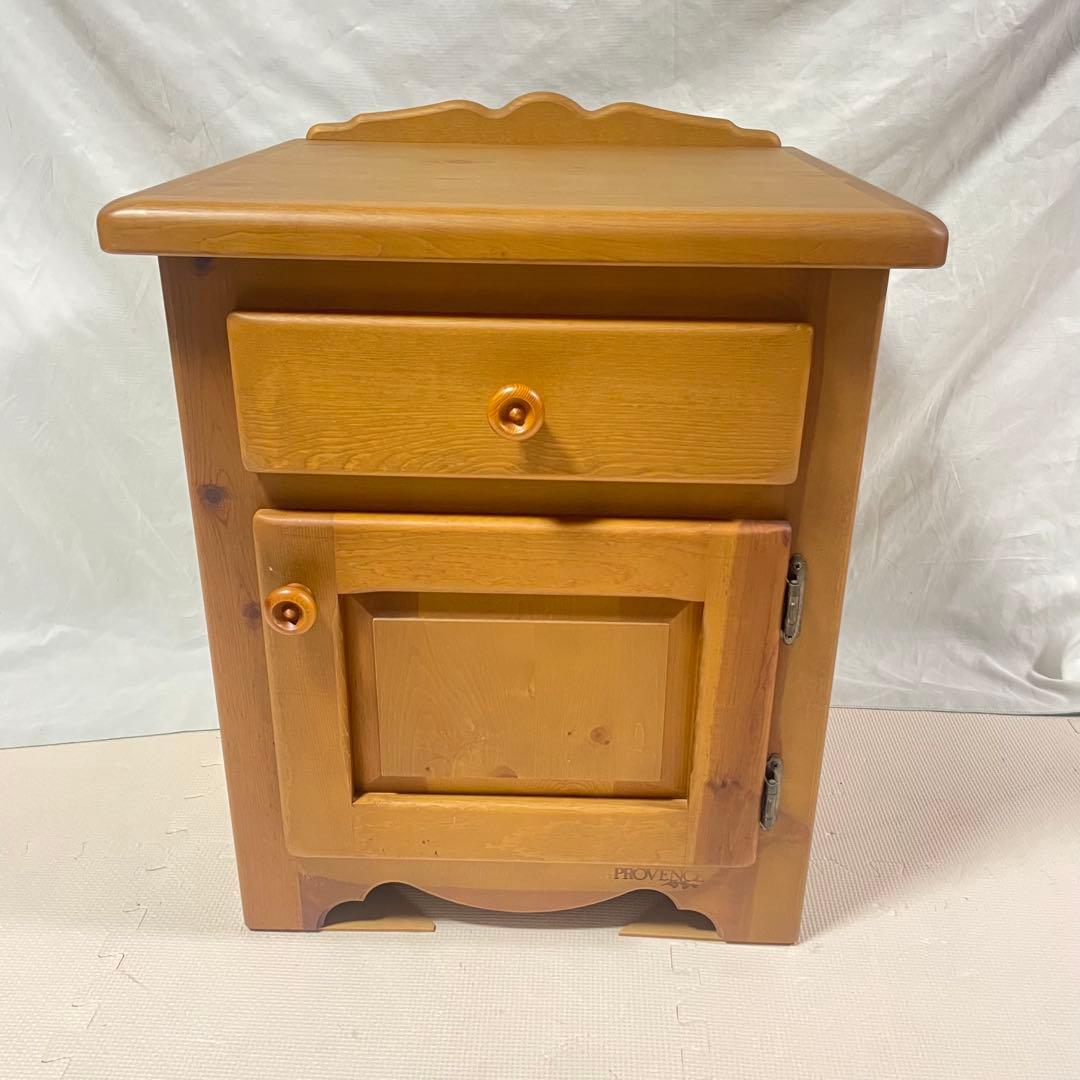 ◯PROVENCE プロヴァンス 木製サイドテーブル 引き出し付き