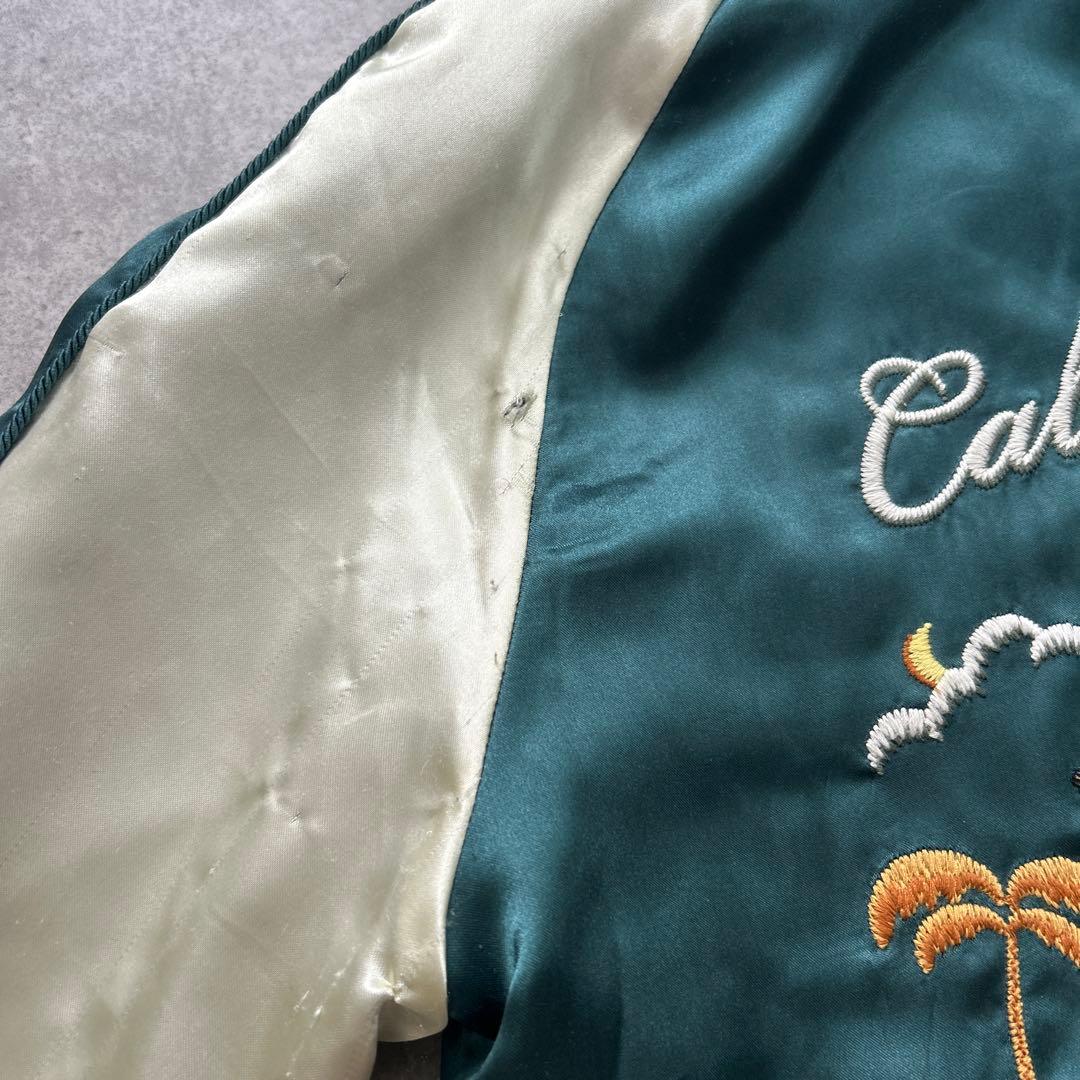 ロンハーマンヴィンテージ スカジャン XS グリーン アロハガール サーフ