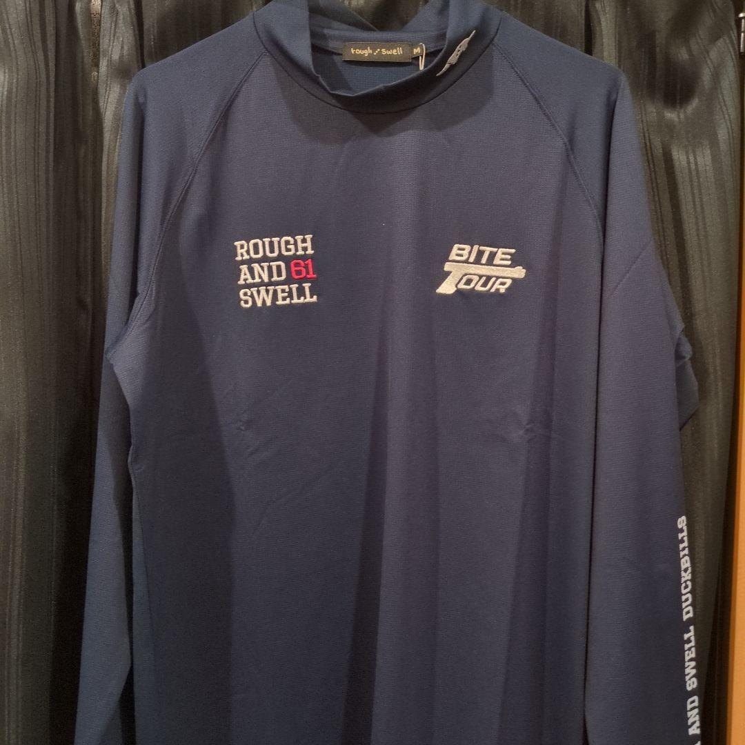 「新品」rough & swell Mサイズ 長袖モックネック　ネイビー