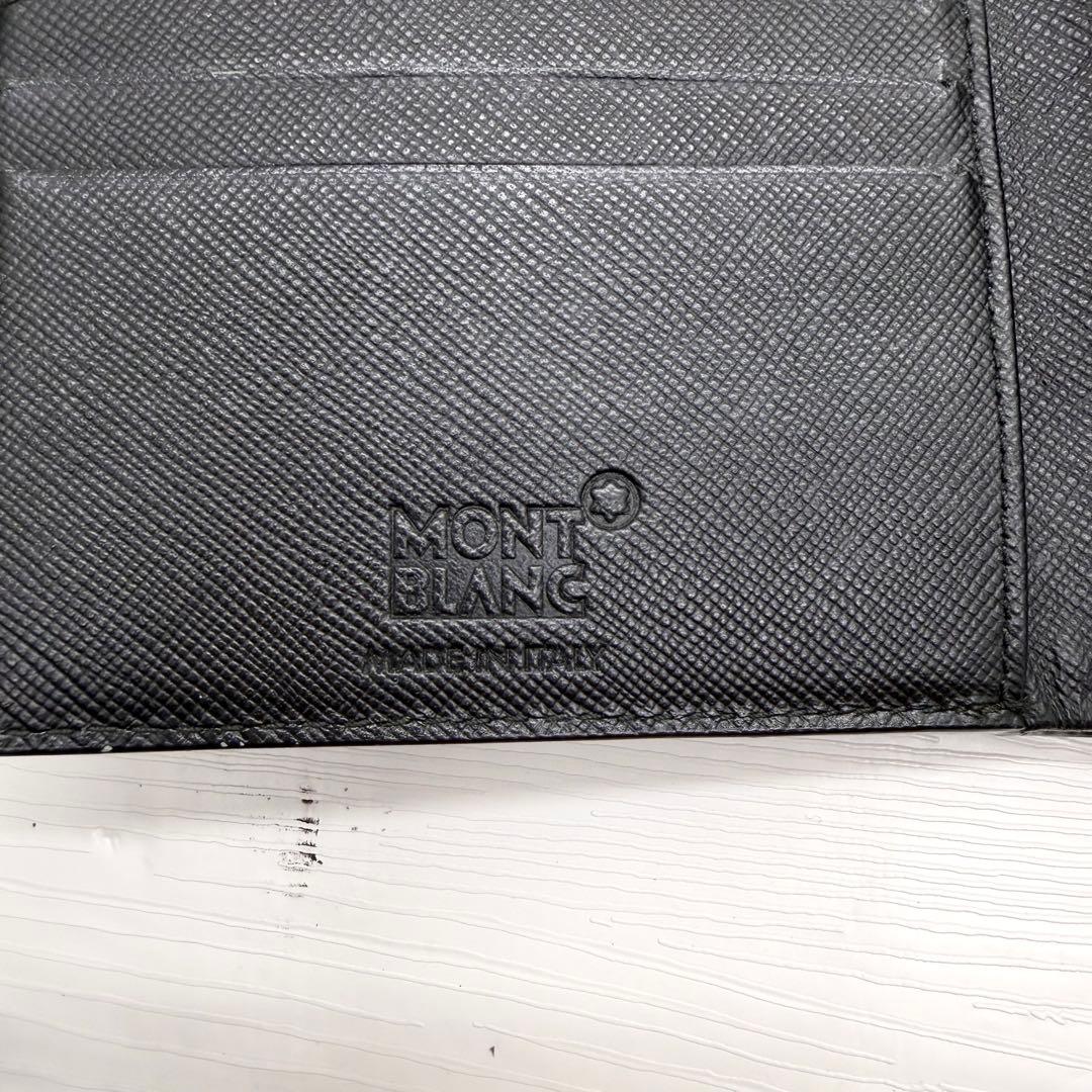 【新品・未使用】 モンブラン　折り財布　ケース　レザー　総柄