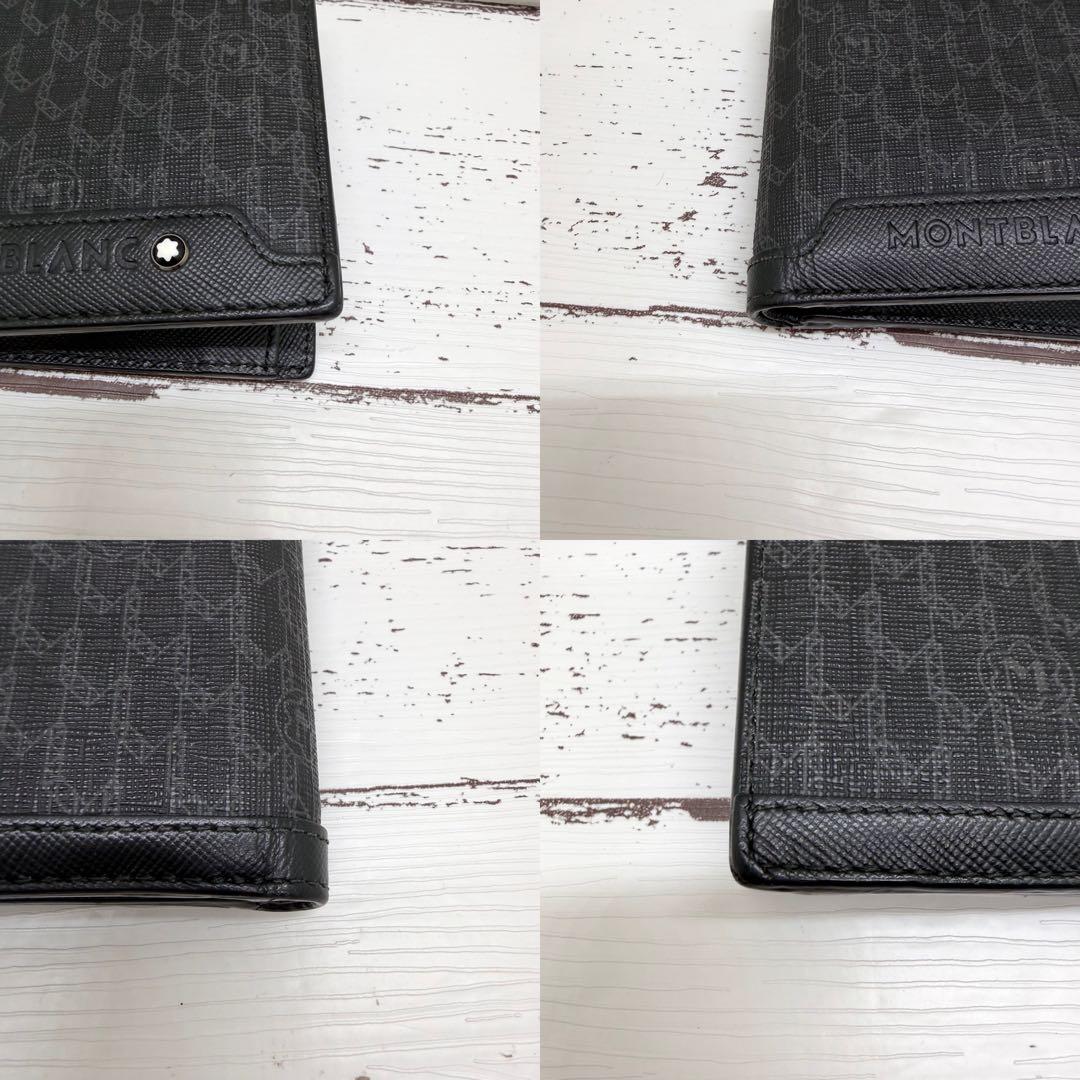 【新品・未使用】 モンブラン　折り財布　ケース　レザー　総柄