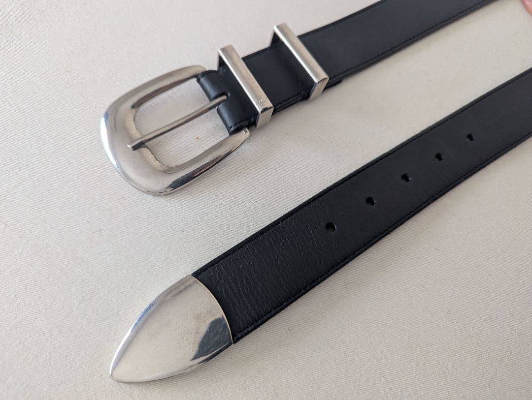 美品 CELINE ラージ 35MM ウエスタンベルト 80 エディスリマン