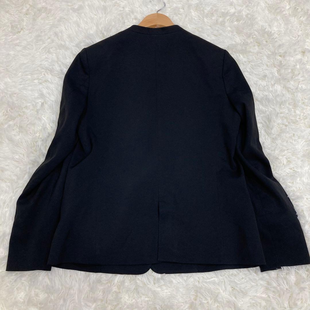 PLST プラステ ノーカラー ジャケット パンツ セットアップ 黒 Lサイズ