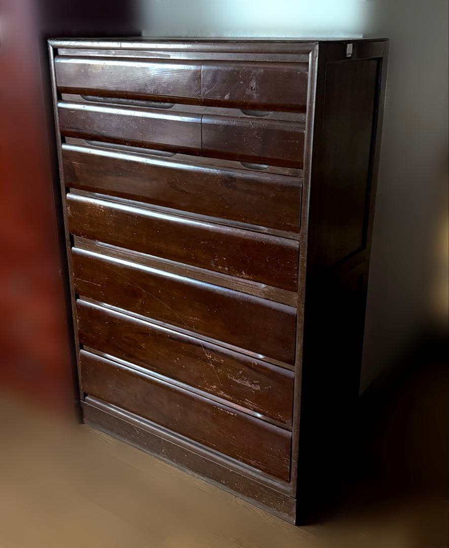 和箪笥　木製　タンス　昭和レトロ　洋服タンス　押入れ収納