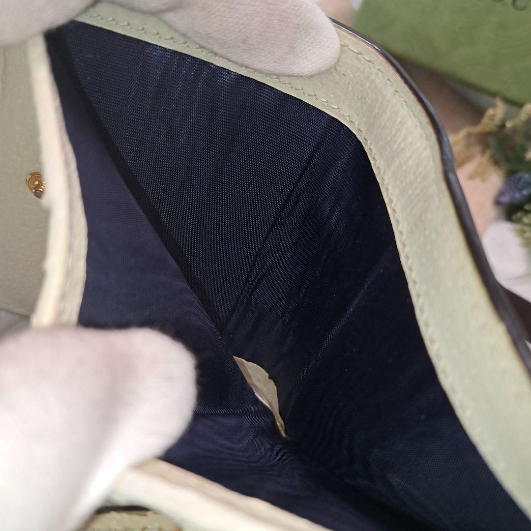 ✨️超美品✨️GUCCI 折財布　マーモントインターロッキング 白　箱.保存袋付