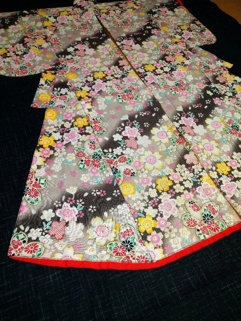 ♥今月最終掲載・上品で高級感漂う【 和工房れおん】のれん 舞花着物・扇柄デザイン