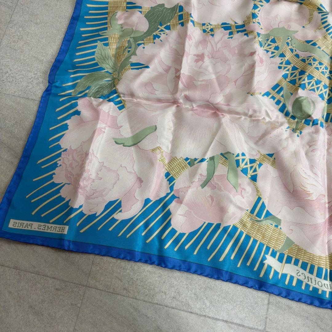HERMES エルメス カレ90 Les Pivoines 芍薬 スカーフ