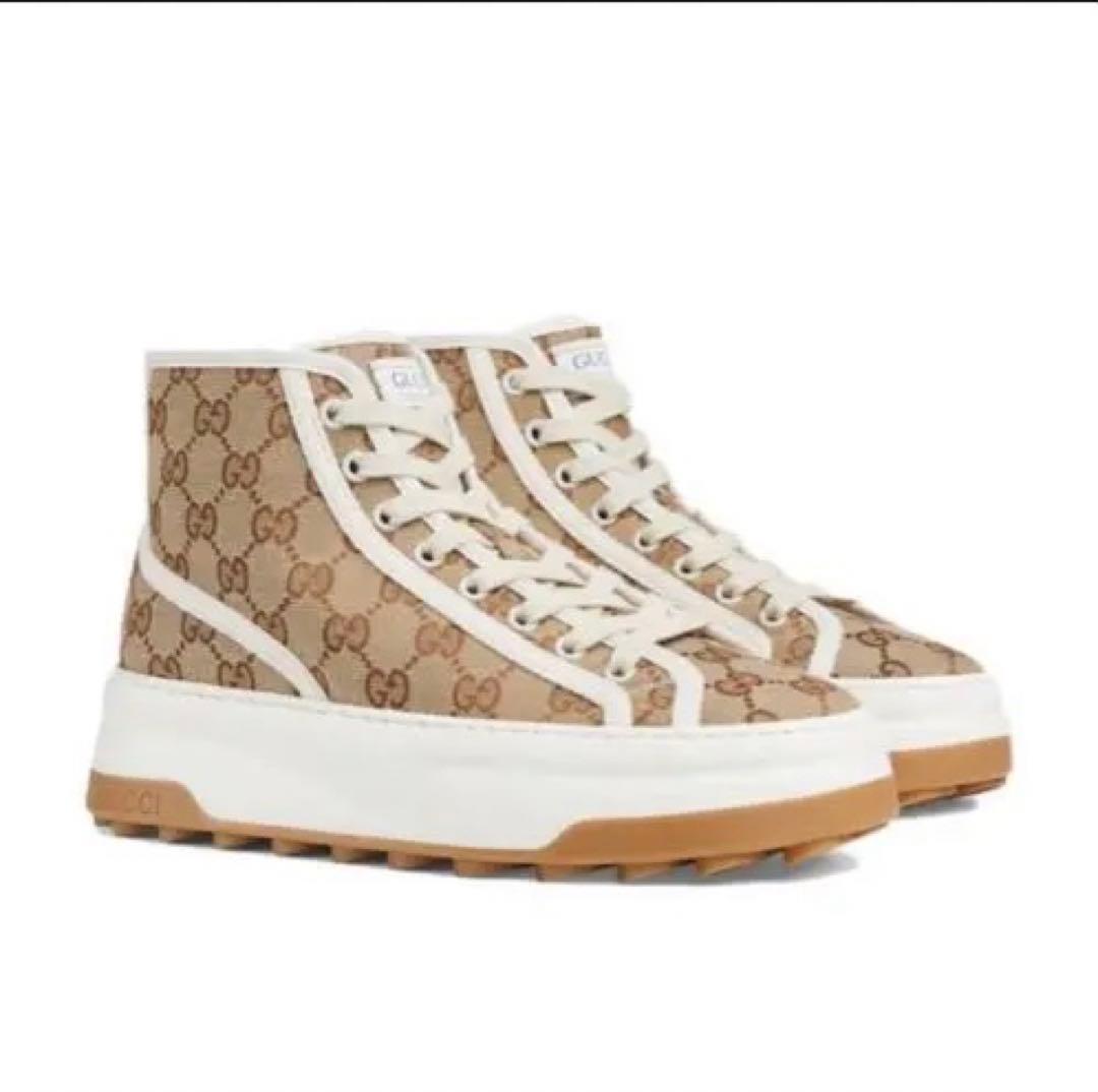 GUCCI ロゴパターン スニーカーメンズ8サイズ新品