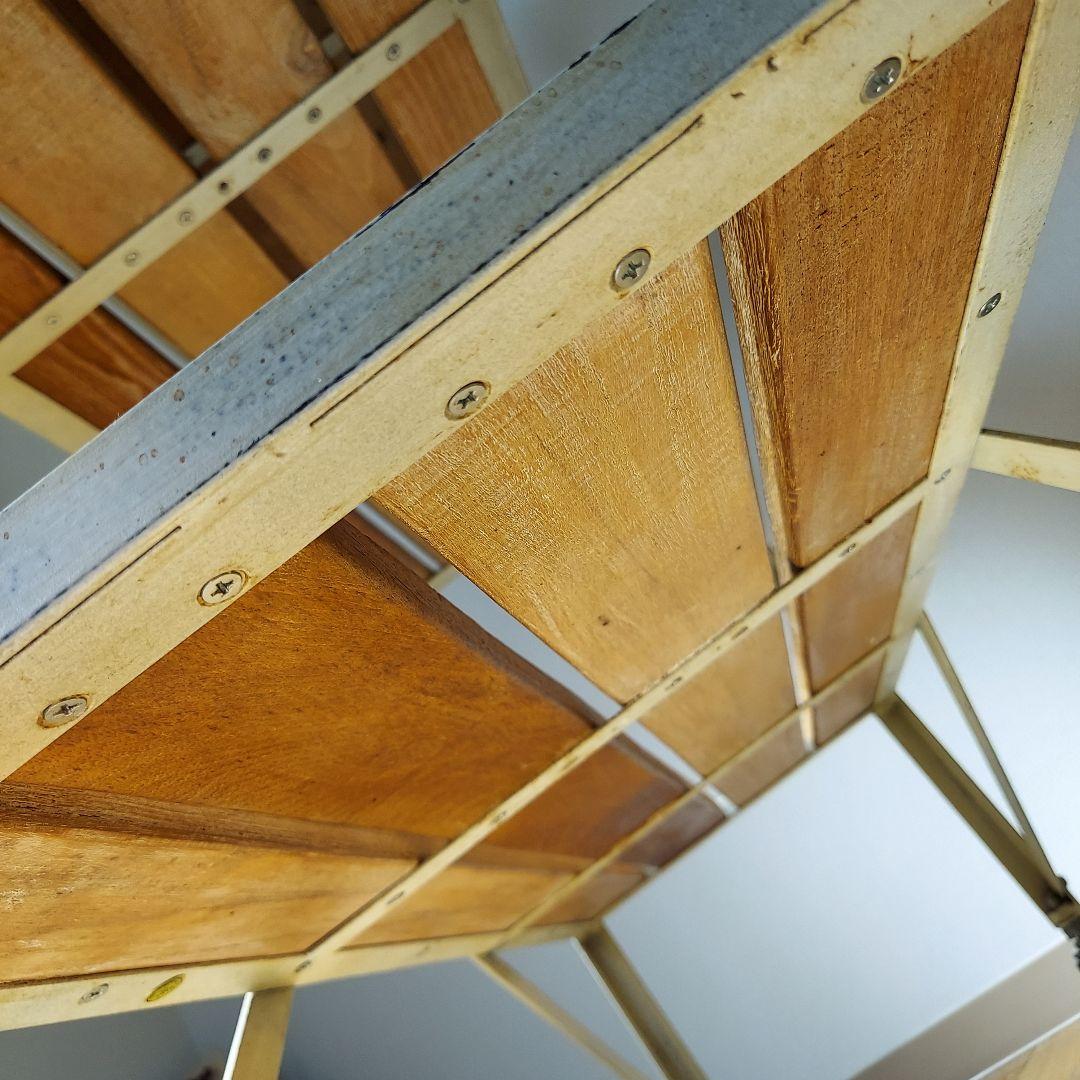 オールドメゾン キャスター付 アイアン オープンシェルフ お手入れワックス付