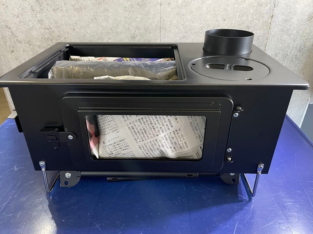 CAPTAIN STAG KaMaDo 薪ストーブ　（温度計付き）