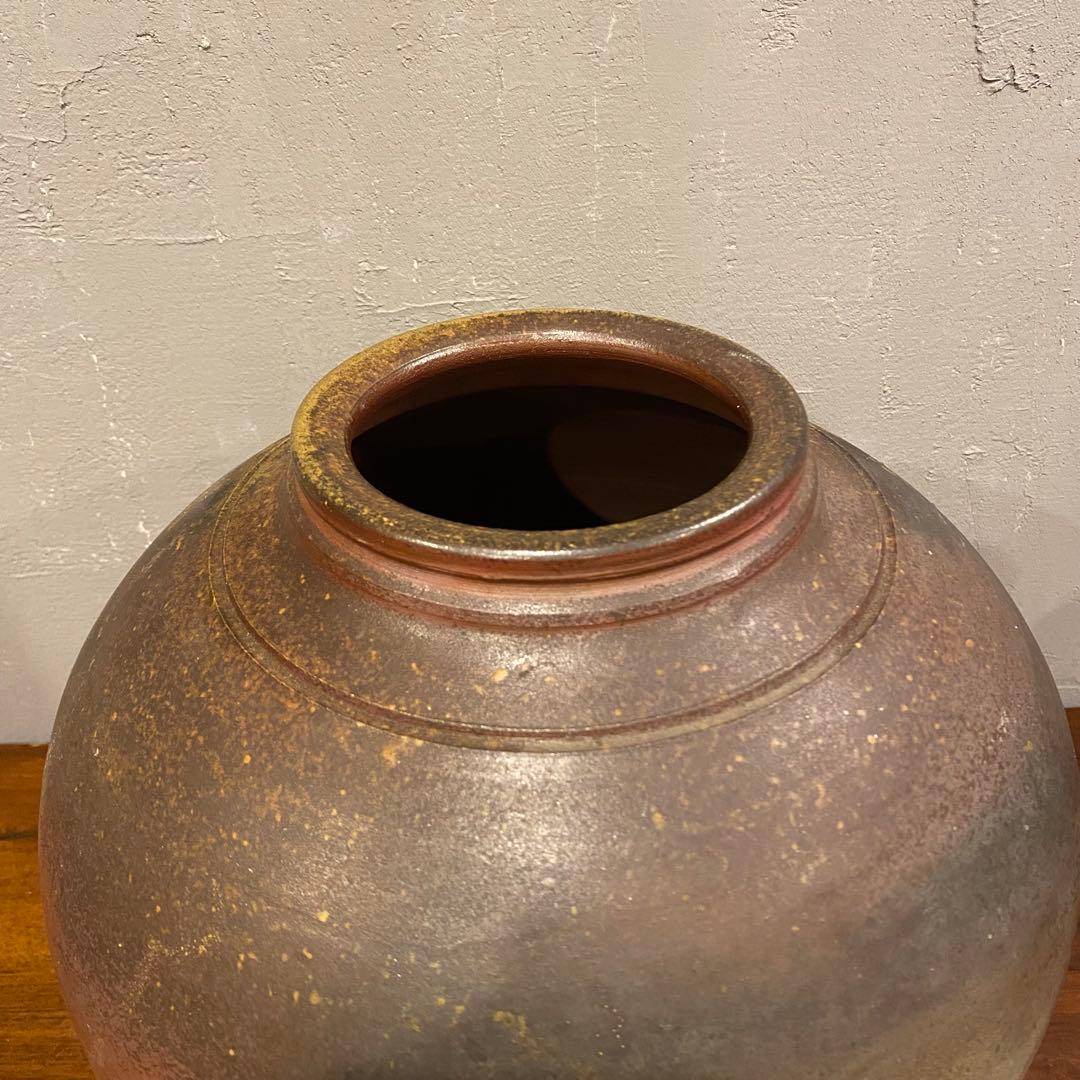 備前焼 大壺 花瓶 花器 フラワーベース 骨董品 時代物 レトロ 高さ28cm