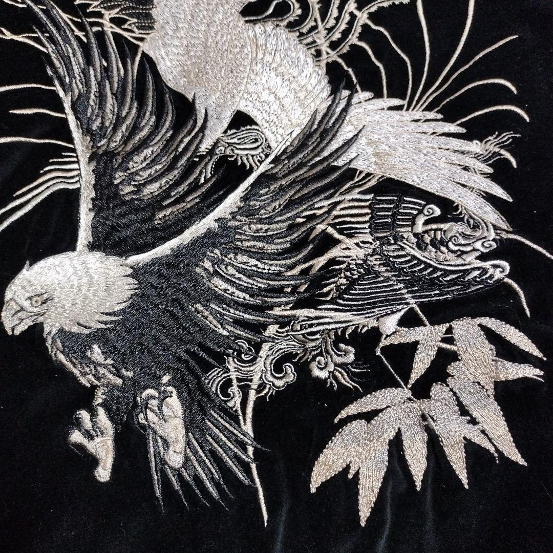 JACK ROSE ジャックローズ スカジャン リバーシブル 刺繍 別珍 黒