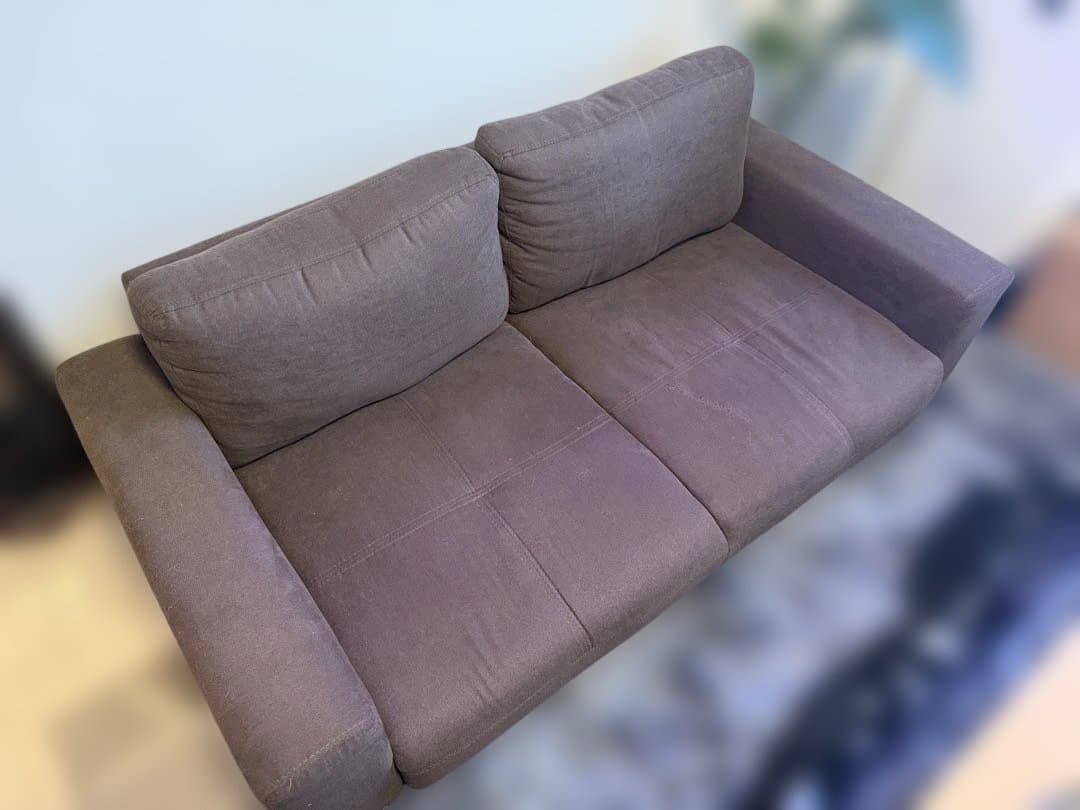 ブラウンファブリックソファ