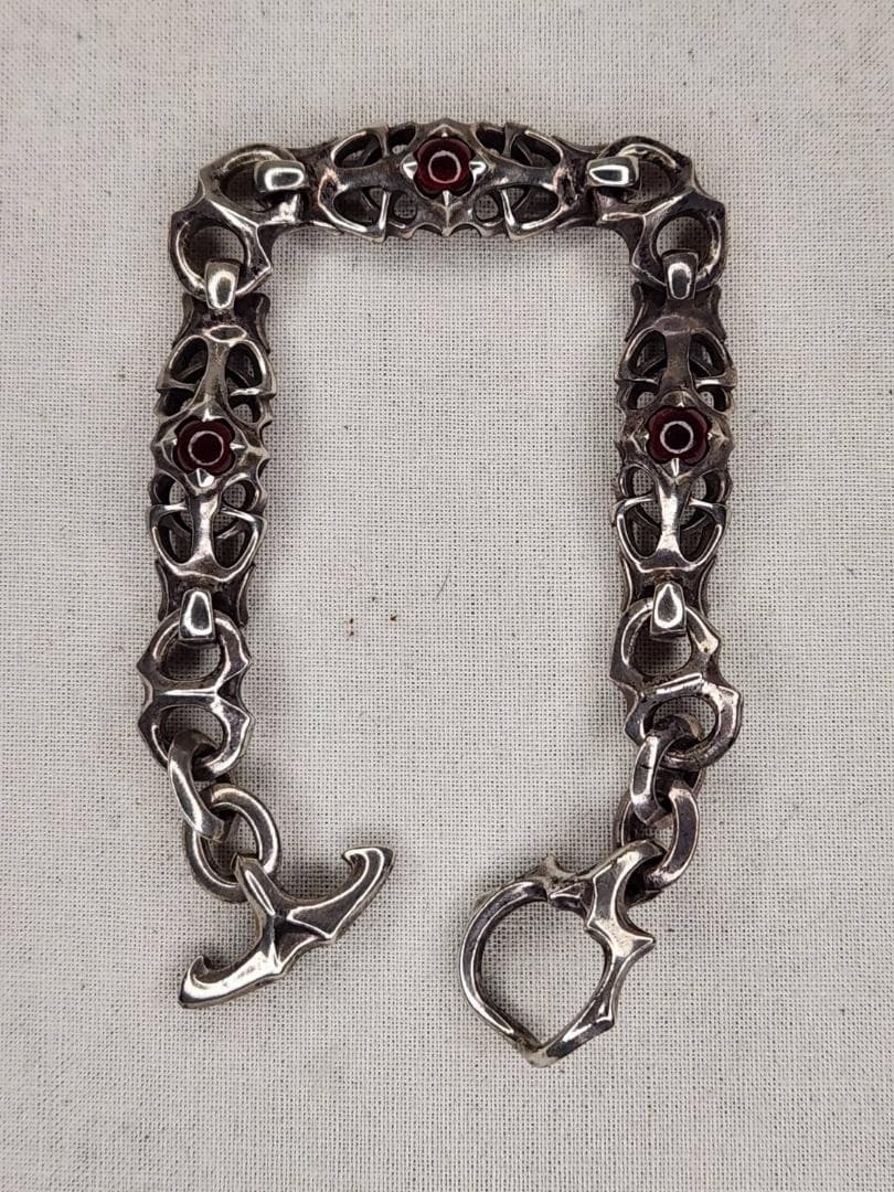 JAP工房 一馬 ブレスレット ヌーボーデコラ ガーネット 42.6ｇ OLD