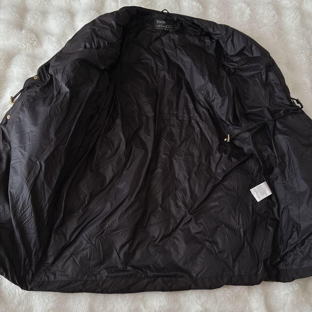 TAION × NOLLEY'S 別注 ウエスト切替えノーカラーダウン ブラック