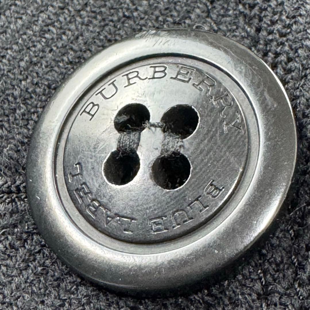 バーバリーブルーレーベル ウールトレンチコート ノバチェック ベルト 刻印 黒