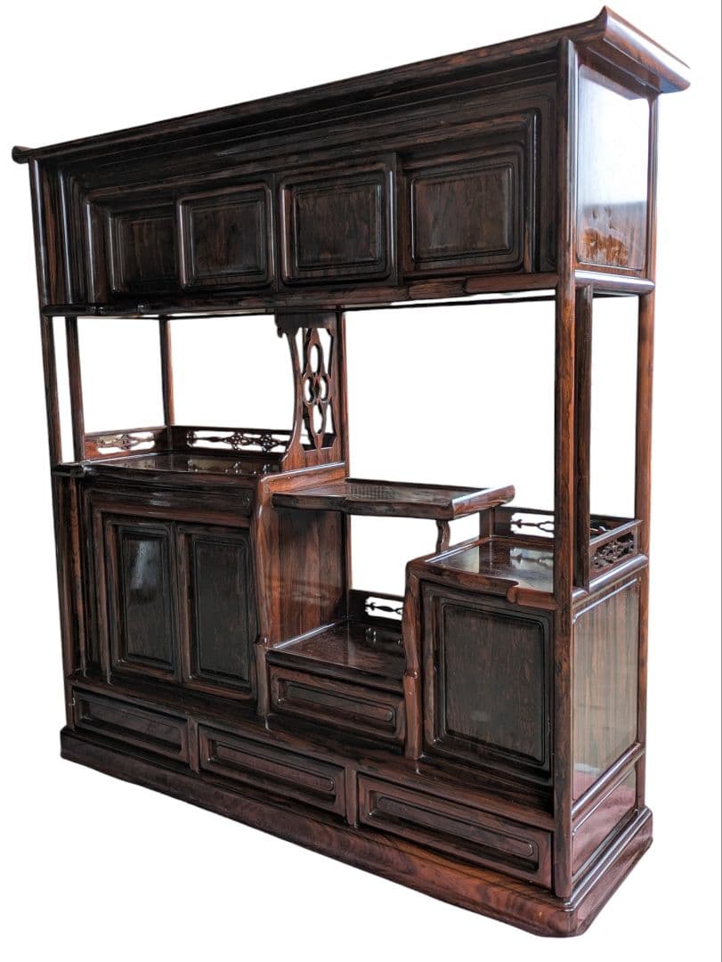 茶棚 茶箪笥 紫檀 古家具 飾り棚