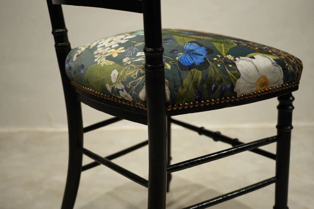 ナポレオンチェア　サロンチェア　椅子　シノワズリ　フランス　アンティーク　孔雀