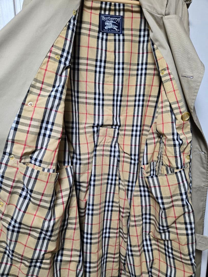 【Burberrys】美品80s~英国製トレンチコート　ベージュ　バーバリー