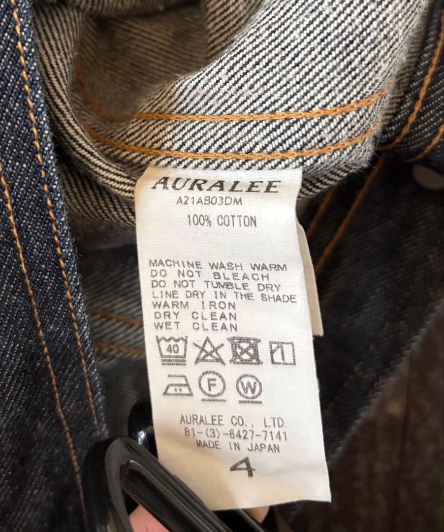 ジャケット・アウター AURALEE WASHED HARD TWIST DENIM4