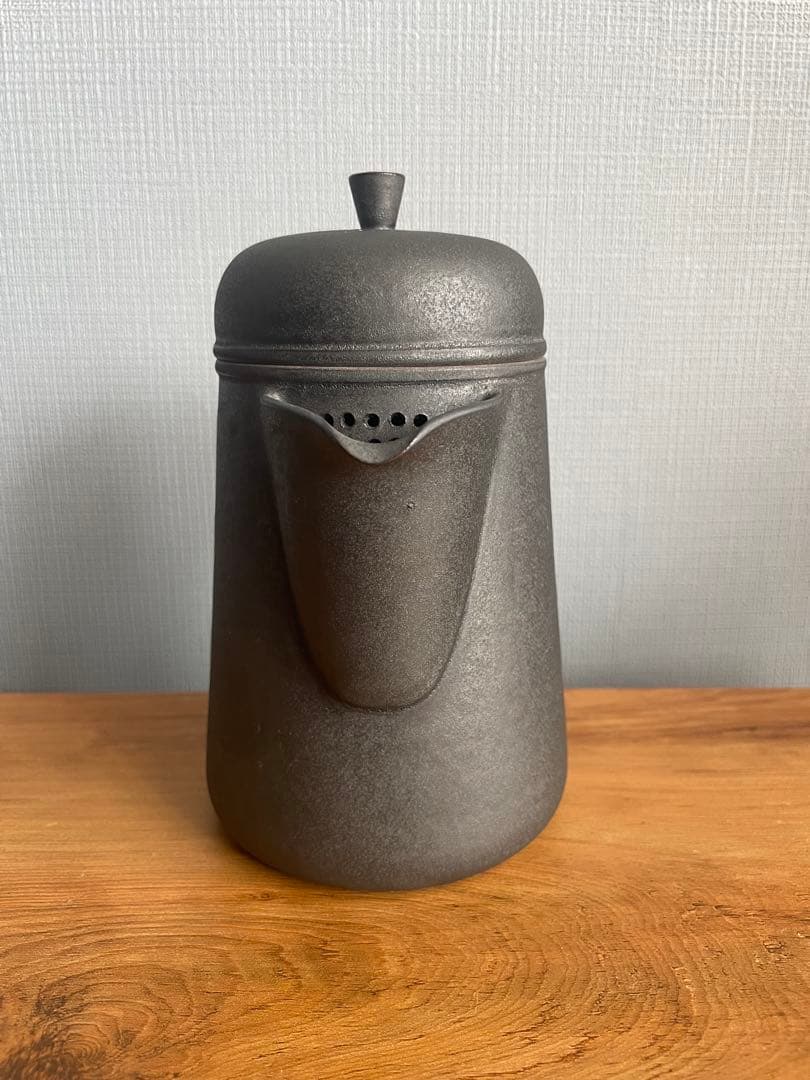 新品未使用　服部竜也　ペリカンピッチャー　黒釉　作家　ポット　器　紅茶　珈琲