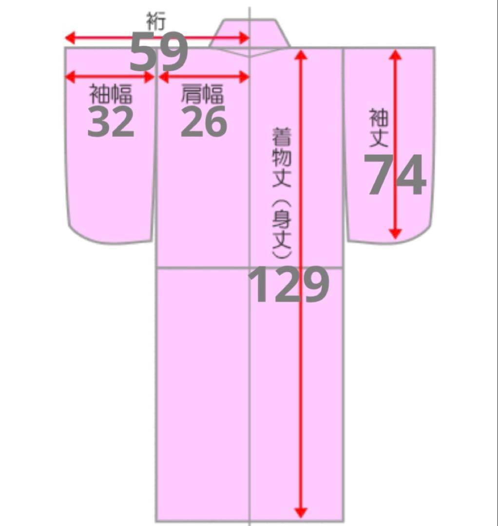 希少！正絹 七五三 四つ身アンティーク着物 御所人形 花珠 鳳凰 舞鶴 裾綿入り