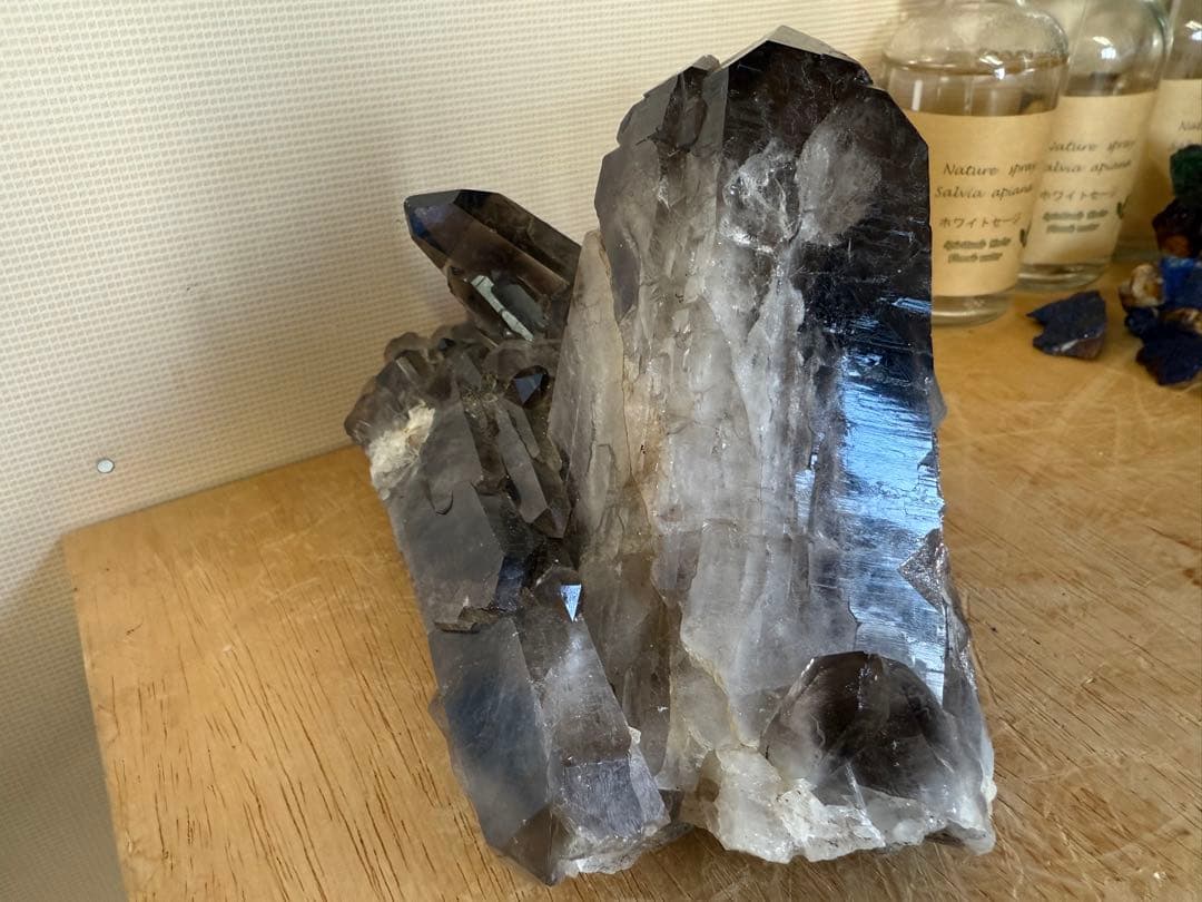 クララです　黒水晶　モリオン　原石1140g