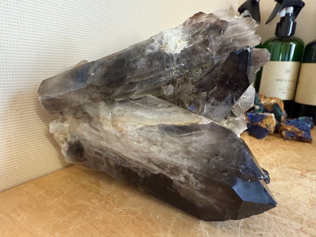 クララです　黒水晶　モリオン　原石1140g