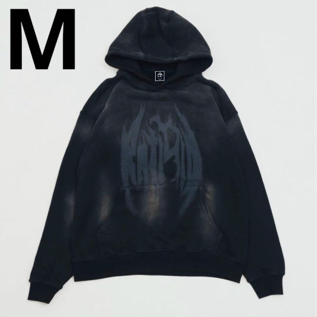 新品 ANTIMID PIGMENT LOGO HOODIE パーカー 黒