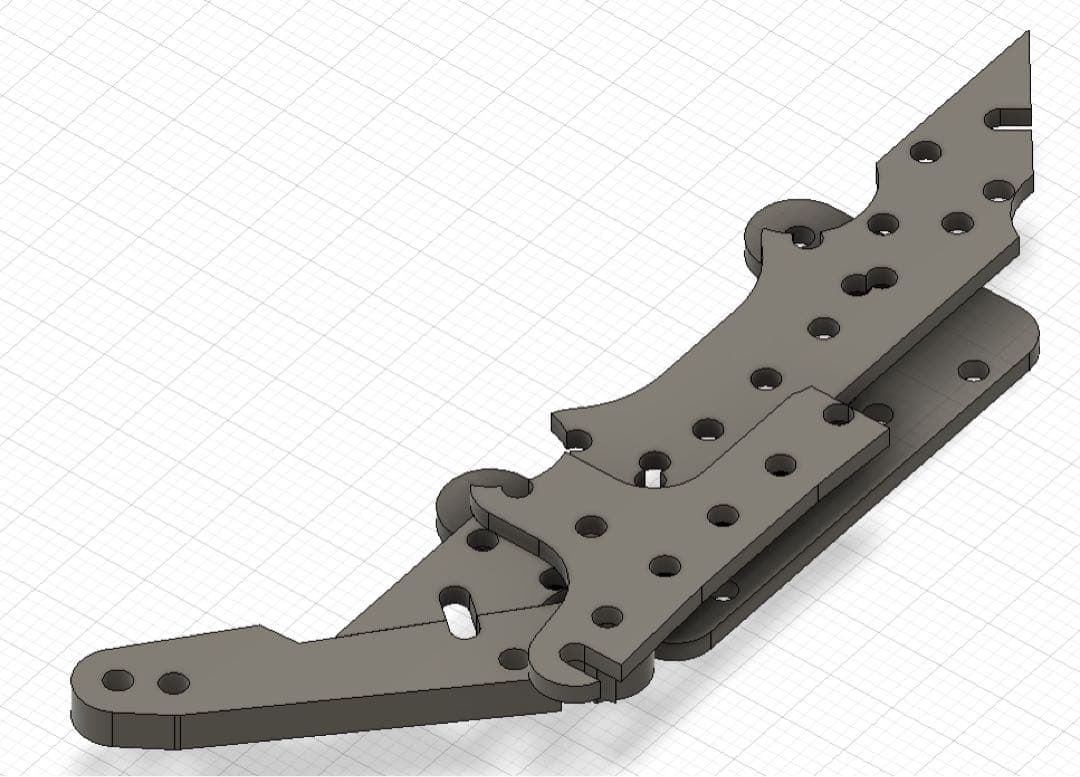 はねかわページ　ミニ四駆　純正カーボンC-ATバンパーとスライドダンパー