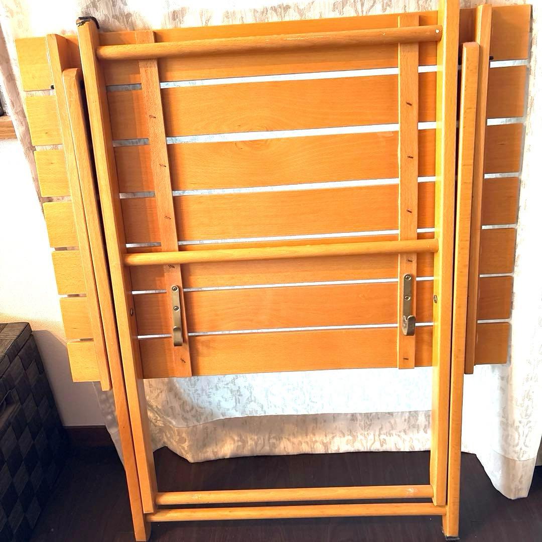 天然木製 折りたたみテーブル