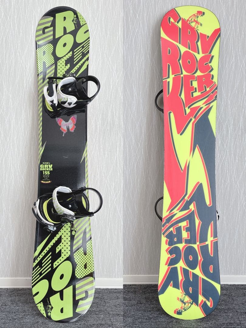87超豪華❗️IGNIO メンズスノーボードセット★スノボ155cm+ビン付